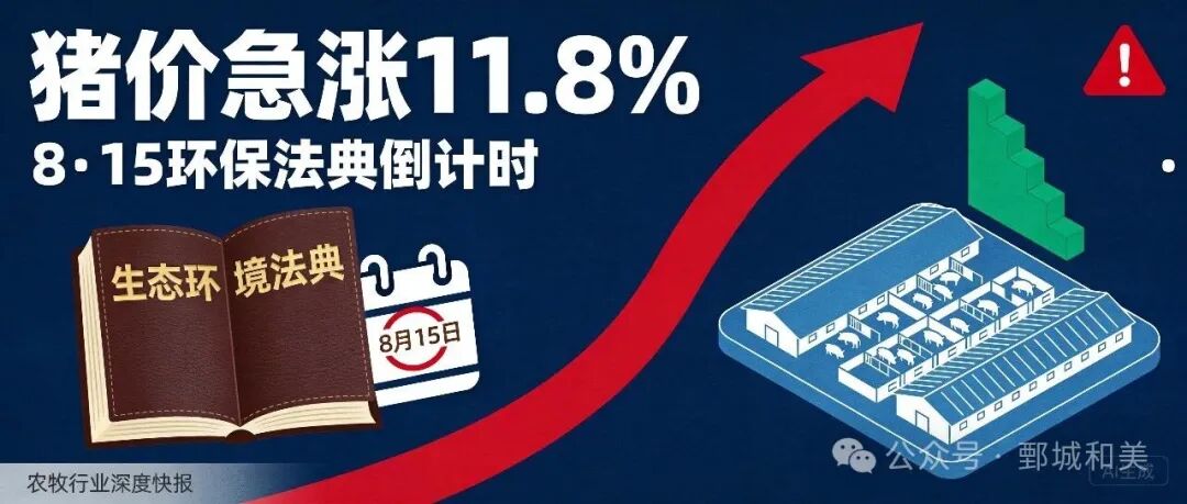 猪价急涨11.8% 8·15环保法典倒计时